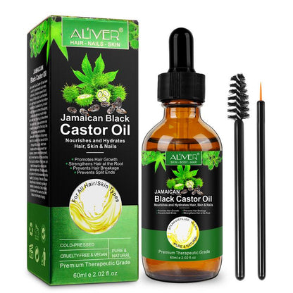 【Live】【200K+ Sold】Aliver Jamaican Black Castor Oil (60Ml), Skincare Massage Oil with Castor Oil Pack