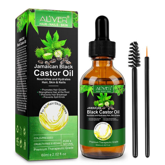 【Live】【200K+ Sold】Aliver Jamaican Black Castor Oil (60Ml), Skincare Massage Oil with Castor Oil Pack